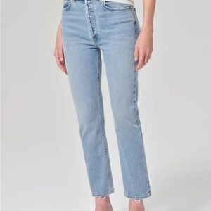 agolde riley straight crop